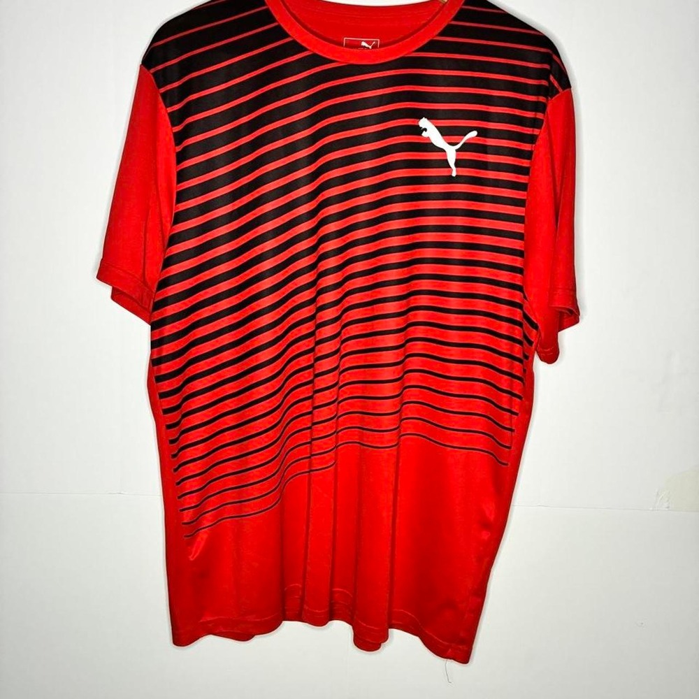 Puma red/black striped t-shirt